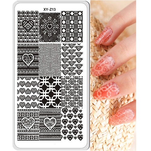 Cuori nail art timbratura - cuori,